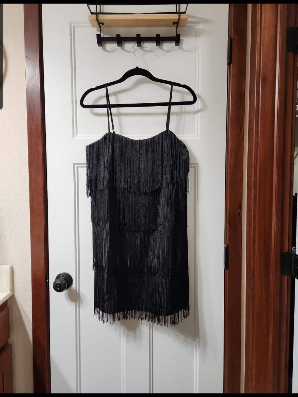 A New Day Black Fringe Mini Dress
